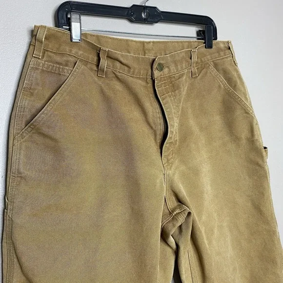 Vintage Carhartt B11 BRN Carpenter Pants‎ Mens SZ 36x32 Canvas Union Made In USA - Picture 6 of 16